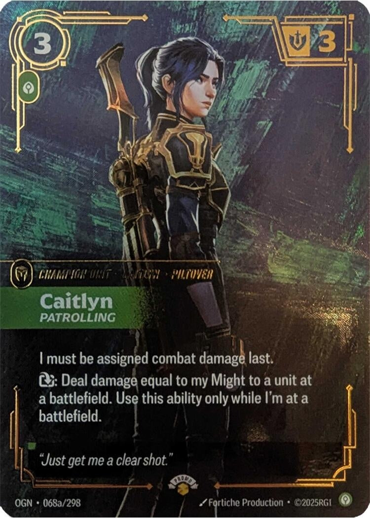 Image for Caitlyn - Patrolling (068a/298) (Riftbound Promotional Cards) - Riftbound: League of Legends Trading Card Game