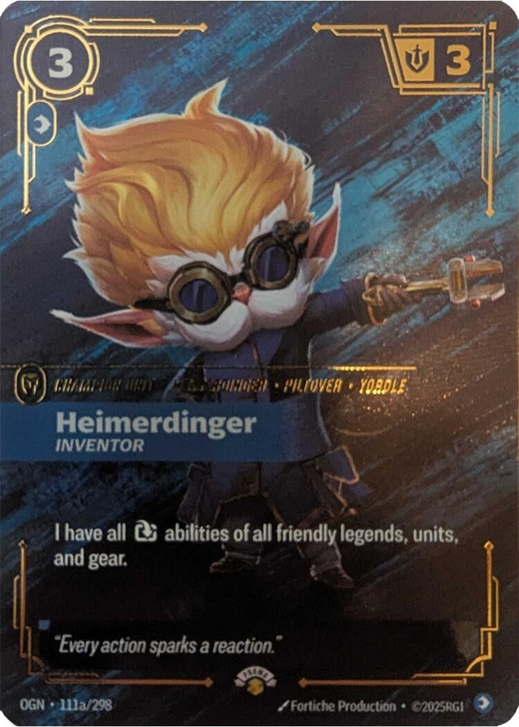 Image for Heimerdinger - Inventor (111a/298) (Riftbound Promotional Cards) - Riftbound: League of Legends Trading Card Game