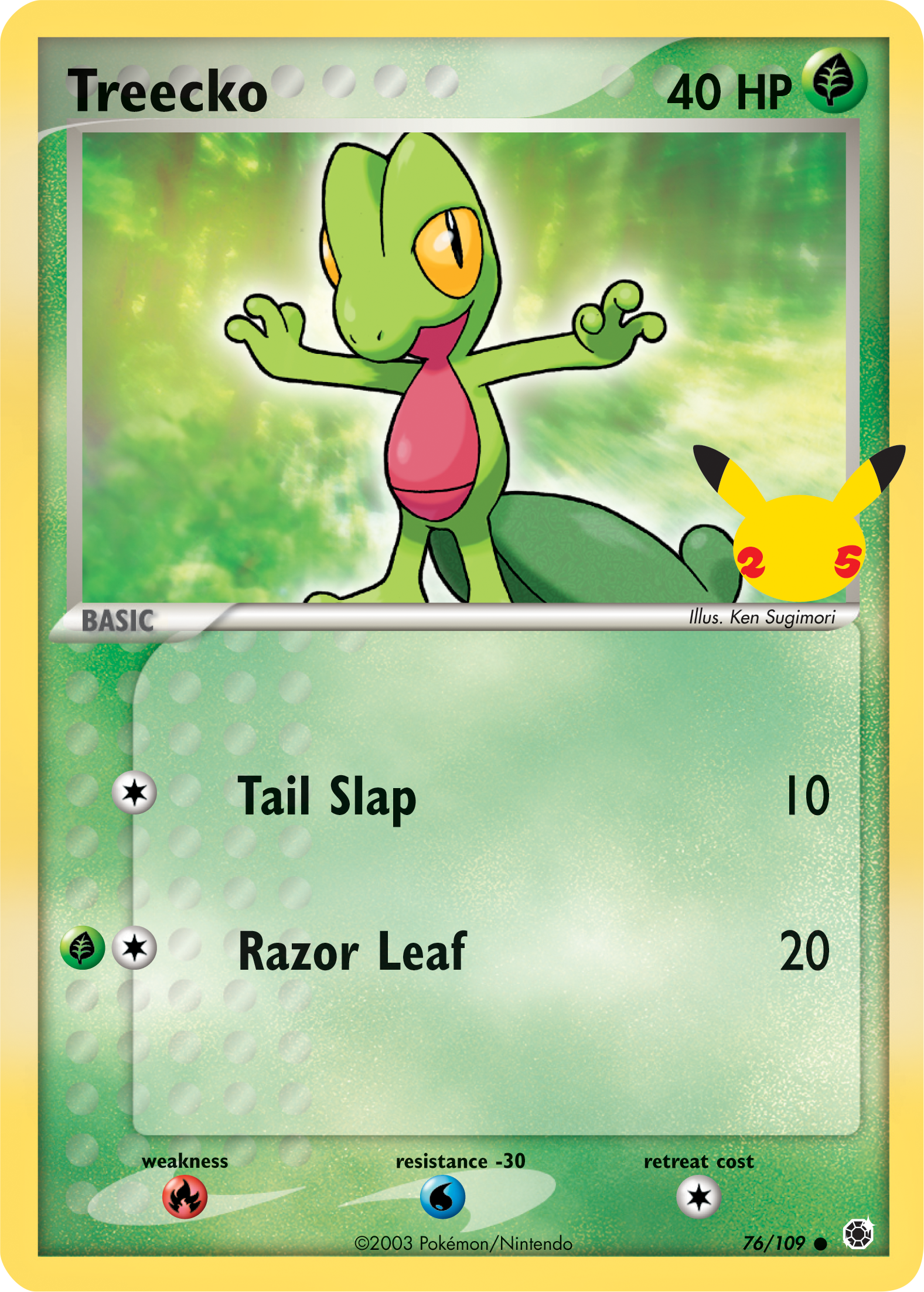 Treecko (76/109) (Jumbo Card) [First Partner Pack] | Red Riot Games CA