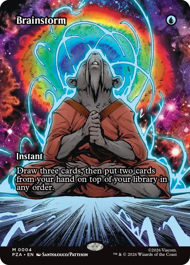Image for Brainstorm (Borderless) (4) (Teenage Mutant Ninja Turtles Source Material) - Magic: The Gathering