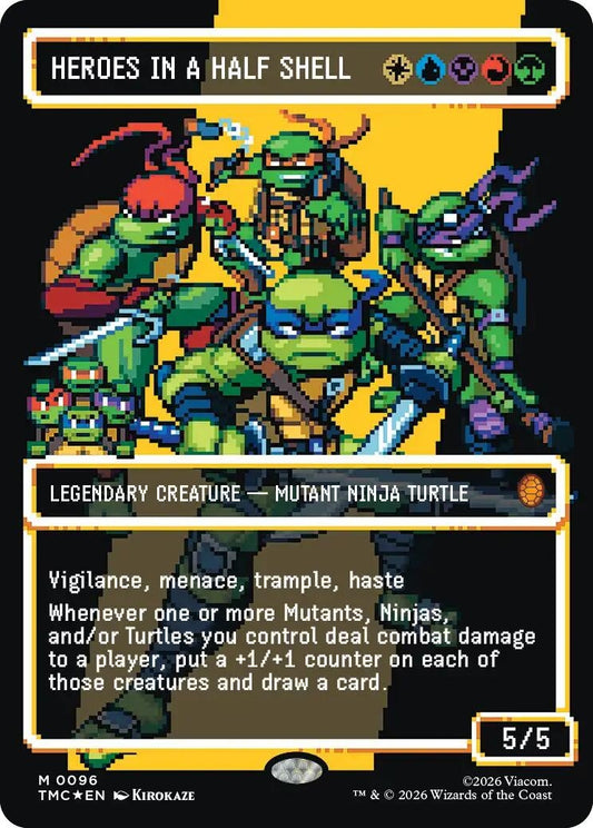 Image for Heroes in a Half Shell (0096) (Borderless) (Surge Foil) (96) (Teenage Mutant Ninja Turtles) - Magic: The Gathering