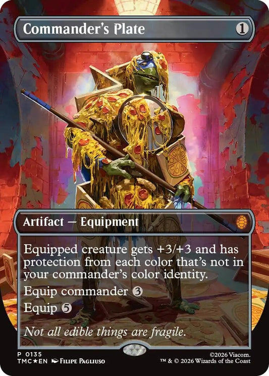 Image for Commander's Plate (Borderless) (135) (Teenage Mutant Ninja Turtles) - Magic: The Gathering