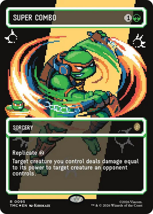 Image for Super Combo (Borderless) (Surge Foil) (95) (Teenage Mutant Ninja Turtles) - Magic: The Gathering