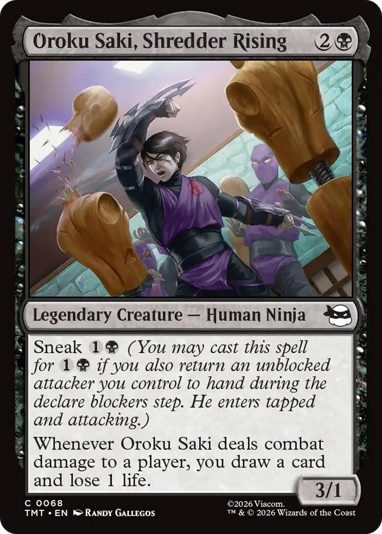 Image for Oroku Saki, Shredder Rising (68) (Teenage Mutant Ninja Turtles) - Magic: The Gathering