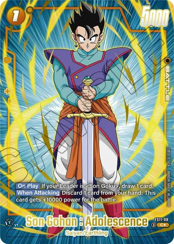 Image for Son Gohan : Adolescence - FS11-08 (Gold) (FS11-08) (Starter Deck EX: The Phase of Evolution) - Dragon Ball Super: Fusion World