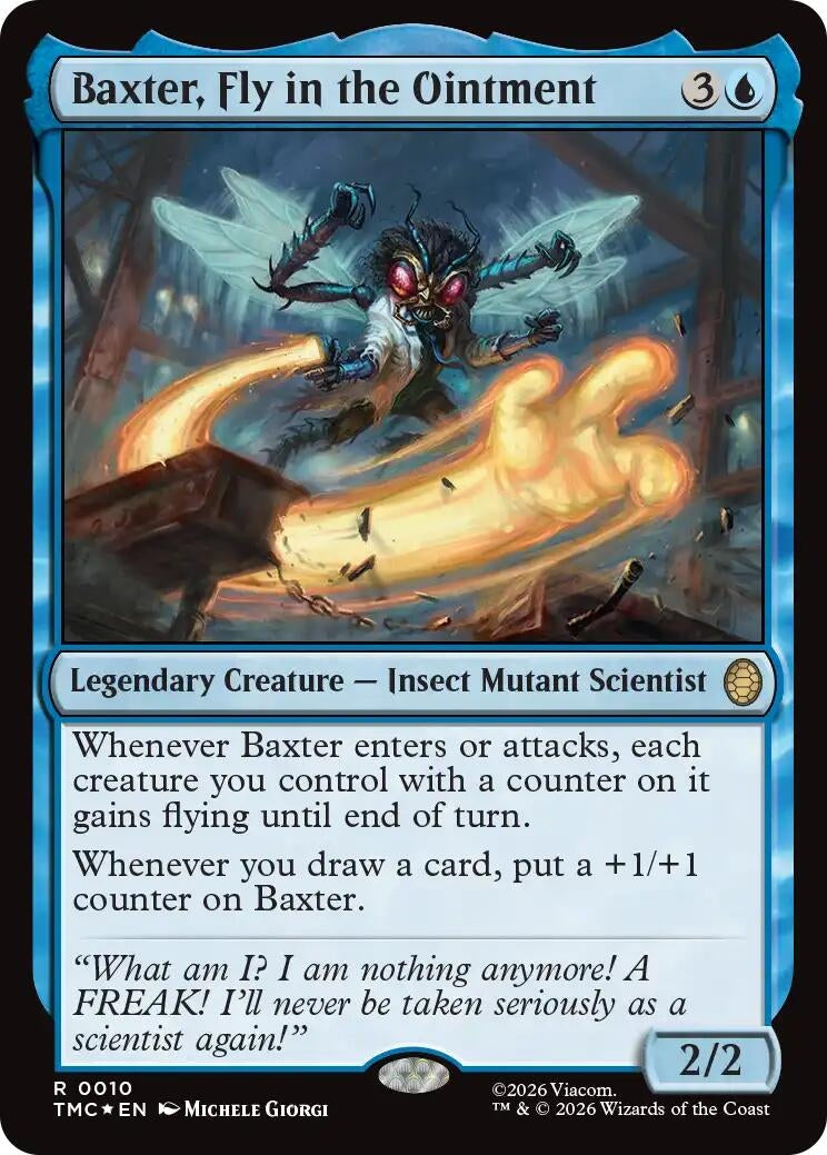 Image for Baxter, Fly in the Ointment (Surge Foil) (10) (Teenage Mutant Ninja Turtles) - Magic: The Gathering
