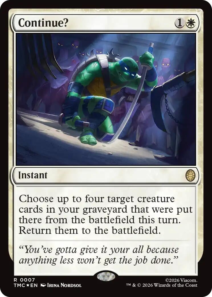 Image for Continue? (Surge Foil) (7) (Teenage Mutant Ninja Turtles) - Magic: The Gathering
