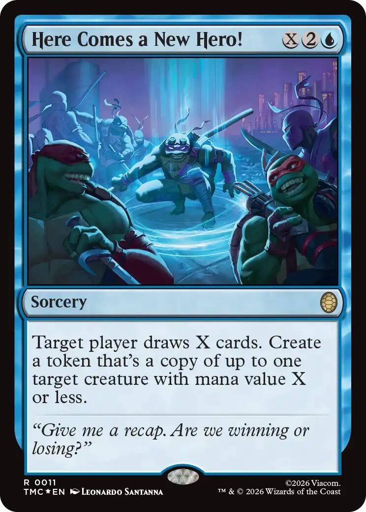 Image for Here Comes a New Hero! (Surge Foil) (11) (Teenage Mutant Ninja Turtles) - Magic: The Gathering