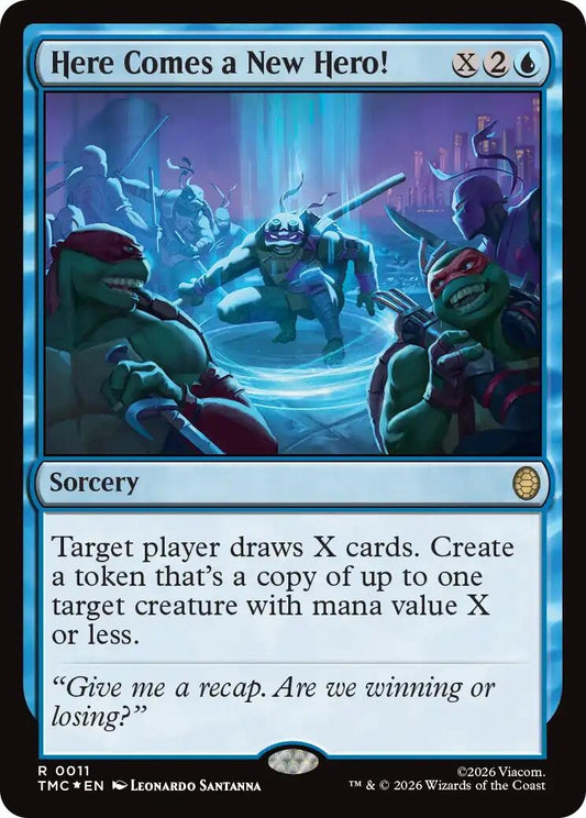 Image for Here Comes a New Hero! (Surge Foil) (11) (Teenage Mutant Ninja Turtles) - Magic: The Gathering