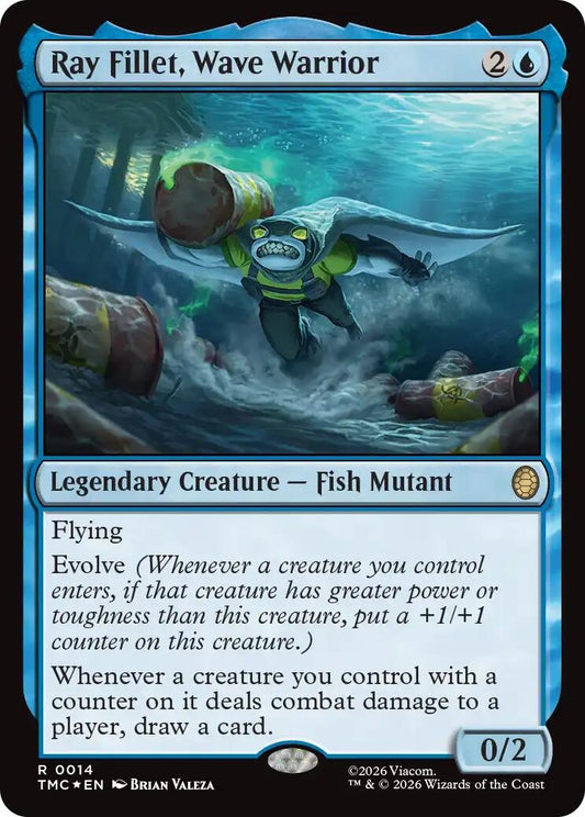 Image for Ray Fillet, Wave Warrior (Surge Foil) (14) (Teenage Mutant Ninja Turtles) - Magic: The Gathering