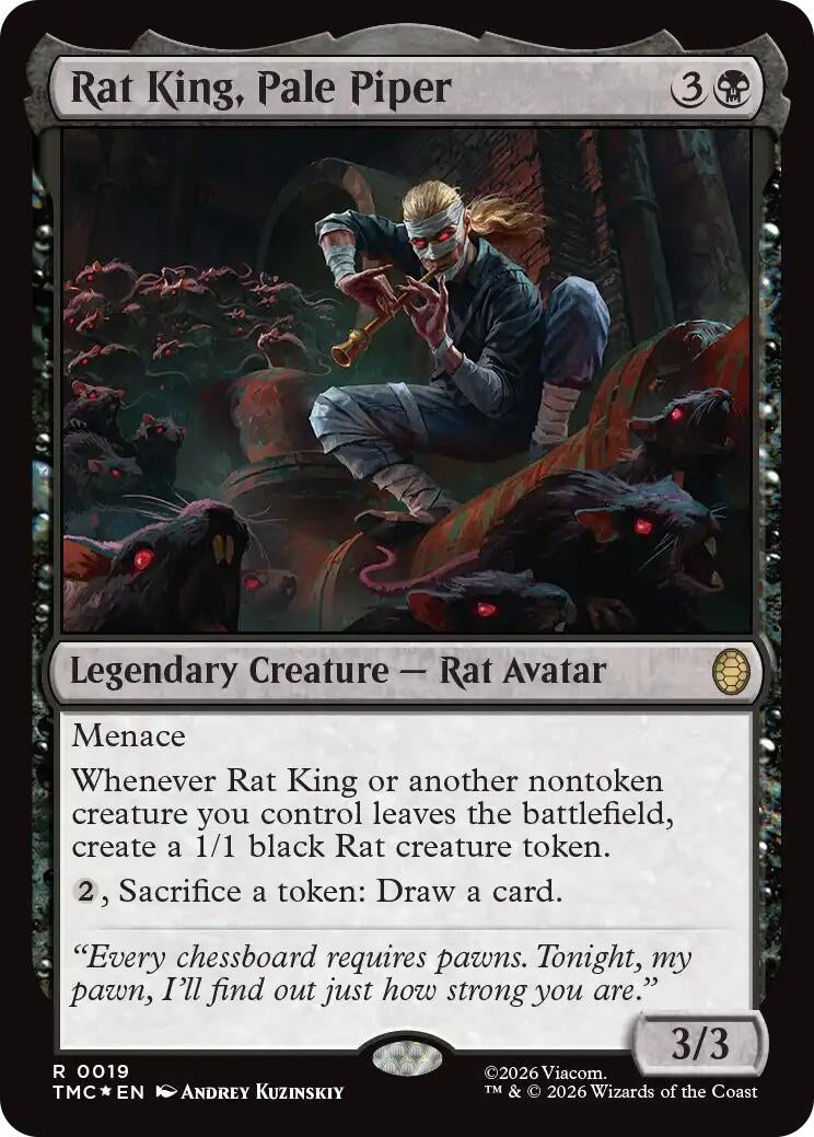 Image for Rat King, Pale Piper (Surge Foil) (19) (Teenage Mutant Ninja Turtles) - Magic: The Gathering