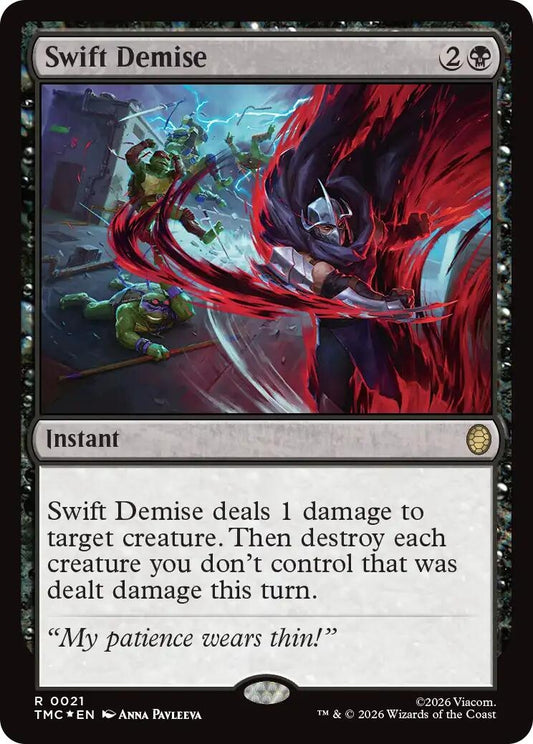 Image for Swift Demise (Surge Foil) (21) (Teenage Mutant Ninja Turtles) - Magic: The Gathering