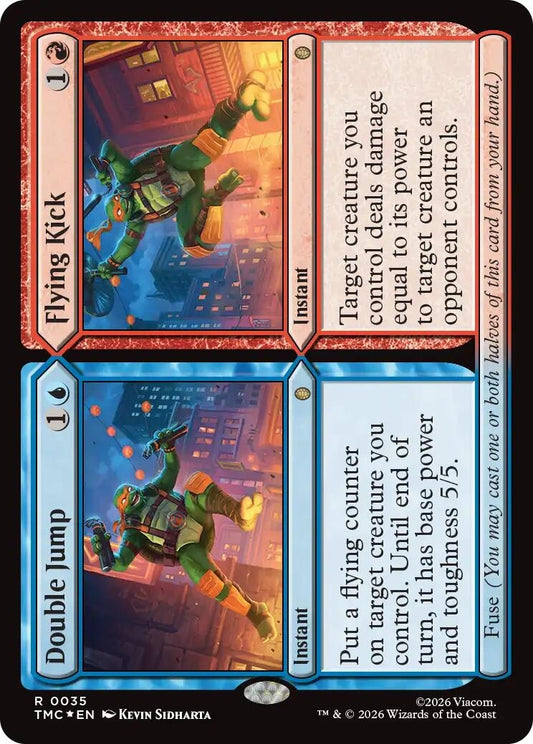 Image for Double Jump // Flying Kick (Surge Foil) (35) (Teenage Mutant Ninja Turtles) - Magic: The Gathering