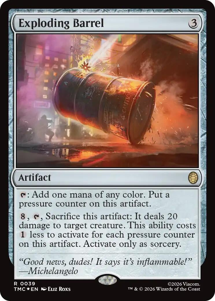 Image for Exploding Barrel (Surge Foil) (39) (Teenage Mutant Ninja Turtles) - Magic: The Gathering