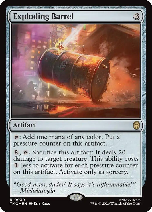 Image for Exploding Barrel (Surge Foil) (39) (Teenage Mutant Ninja Turtles) - Magic: The Gathering