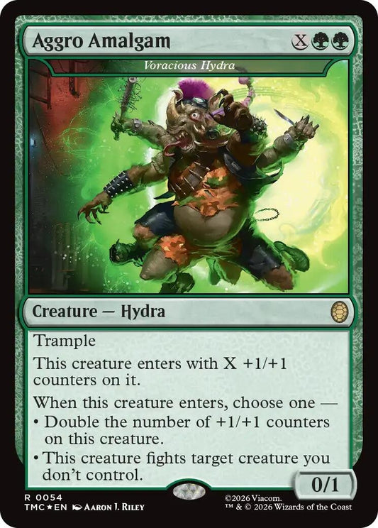 Image for Aggro Amalgam - Voracious Hydra (Surge Foil) (54) (Teenage Mutant Ninja Turtles) - Magic: The Gathering