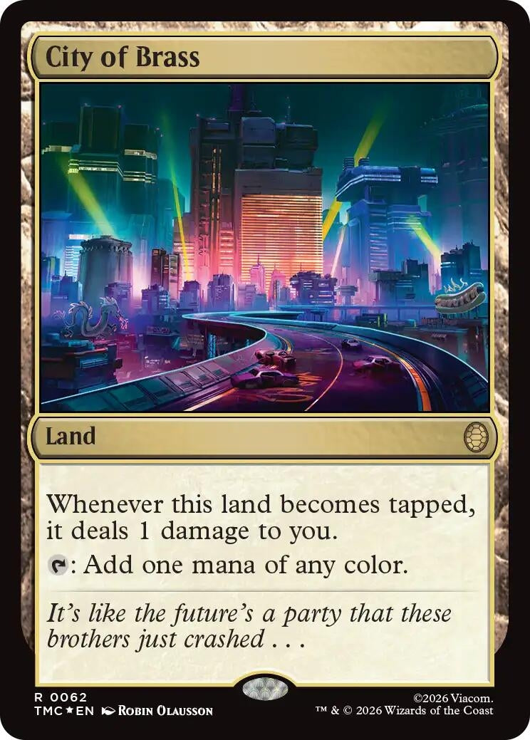 Image for City of Brass (Surge Foil) (62) (Teenage Mutant Ninja Turtles) - Magic: The Gathering