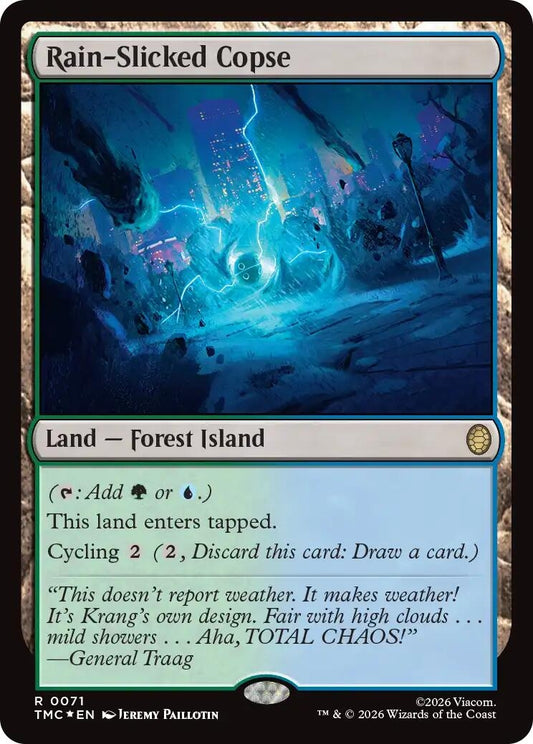 Image for Rain-Slicked Copse (Surge Foil) (71) (Teenage Mutant Ninja Turtles) - Magic: The Gathering