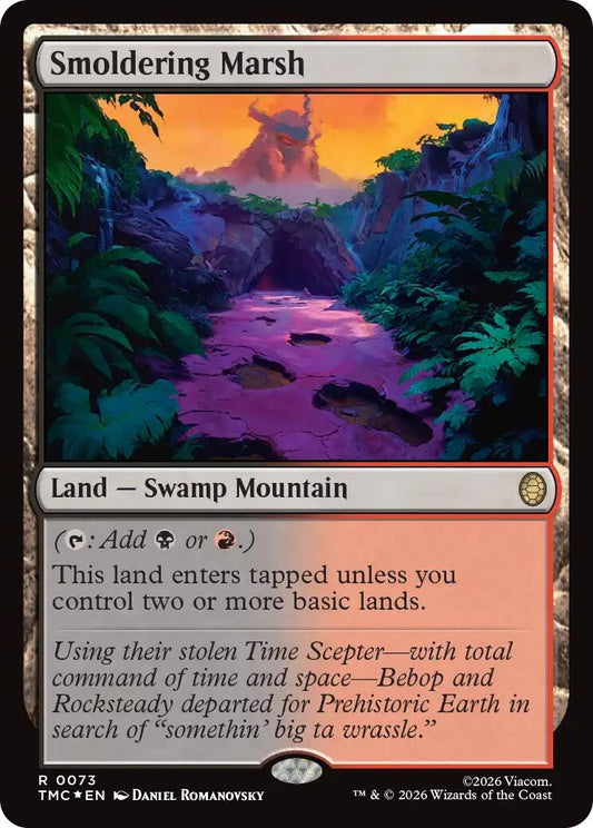 Image for Smoldering Marsh (Surge Foil) (73) (Teenage Mutant Ninja Turtles) - Magic: The Gathering