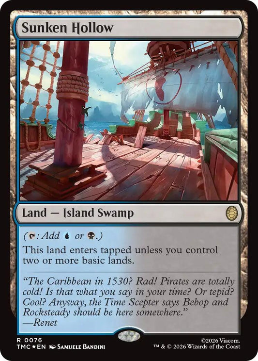 Image for Sunken Hollow (Surge Foil) (76) (Teenage Mutant Ninja Turtles) - Magic: The Gathering