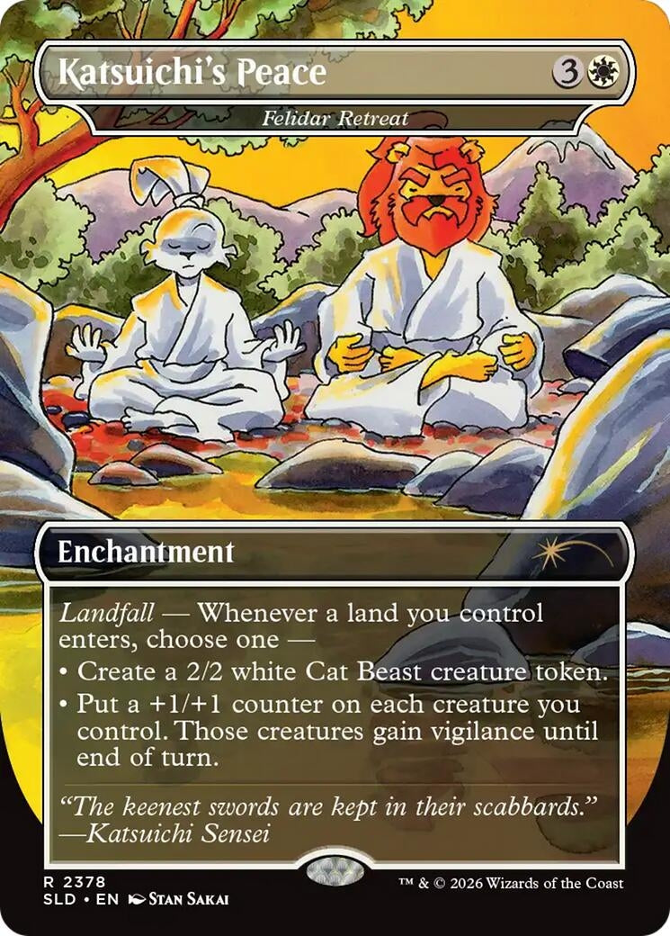 Image for Katsuichi's Peace - Felidar Retreat (2378) (Secret Lair Drop Series) (SLD) - Magic: The Gathering