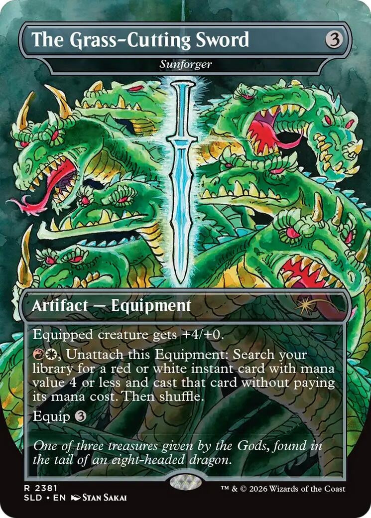 Image for The Grass-Cutting Sword - Sunforger (2381) (Secret Lair Drop Series) (SLD) - Magic: The Gathering