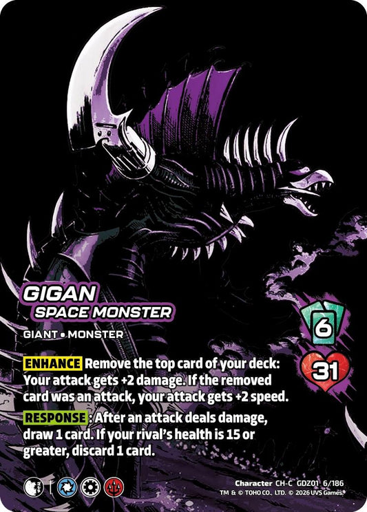 Image for Gigan, Space Monster (GDZ01 6/186) (Godzilla: Reign of Kaiju) - UniVersus