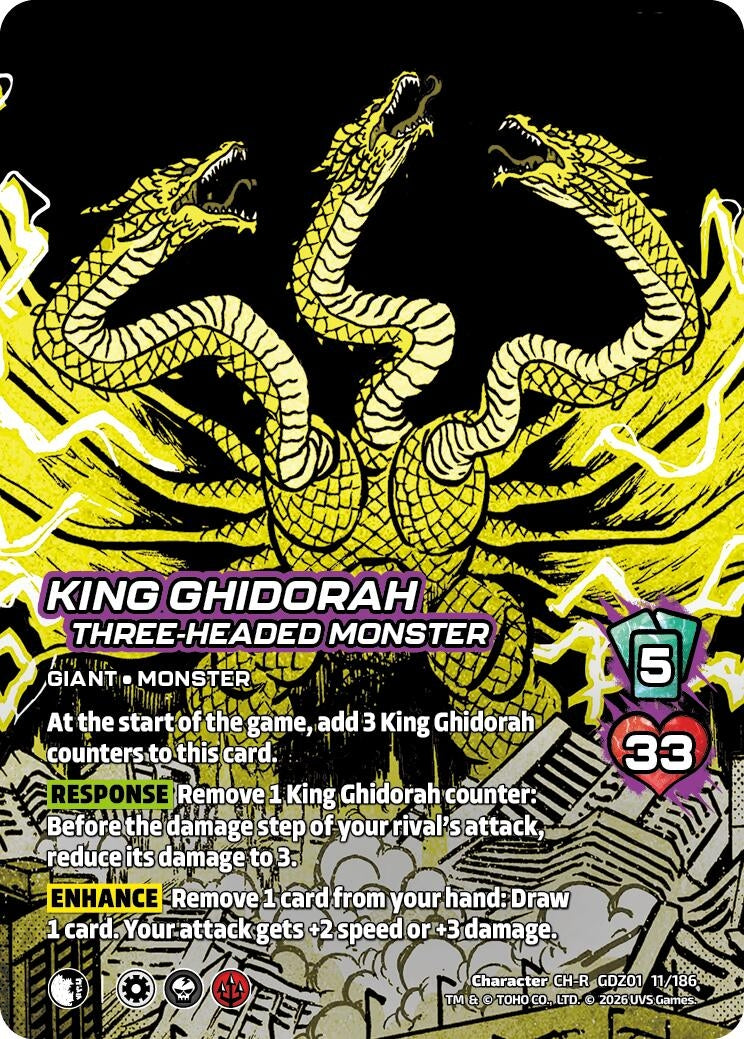 Image for King Ghidorah, Three-Headed Monster (GDZ01 11/186) (Godzilla: Reign of Kaiju) - UniVersus