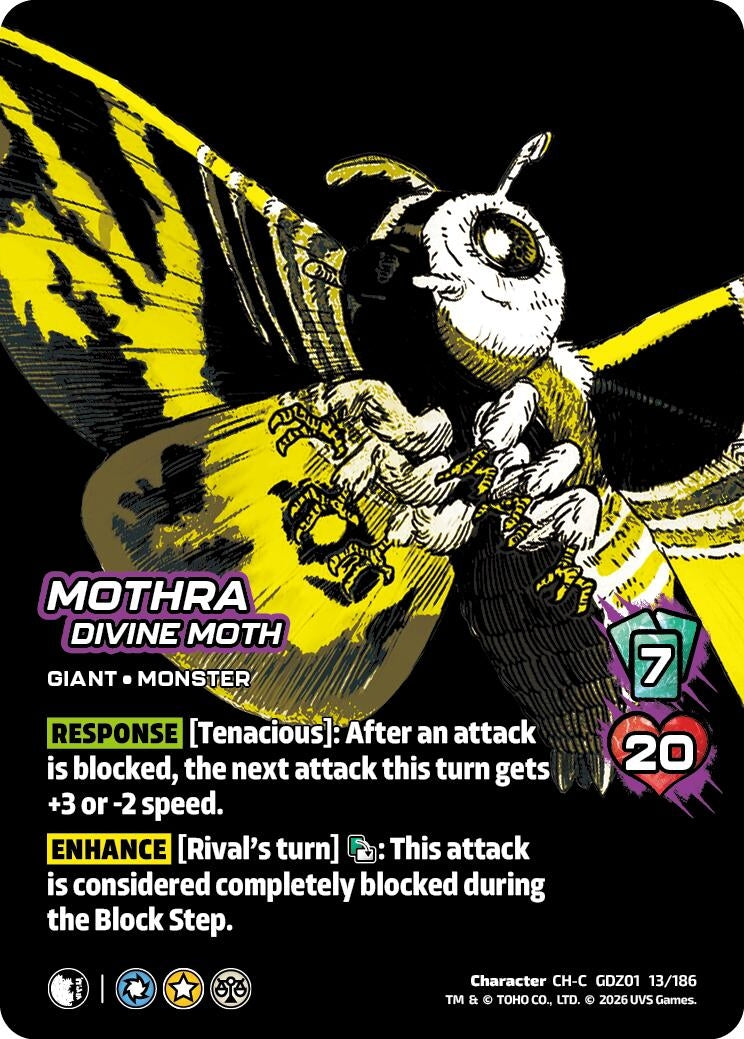 Image for Mothra, Divine Moth (GDZ01 13/186) (Godzilla: Reign of Kaiju) - UniVersus