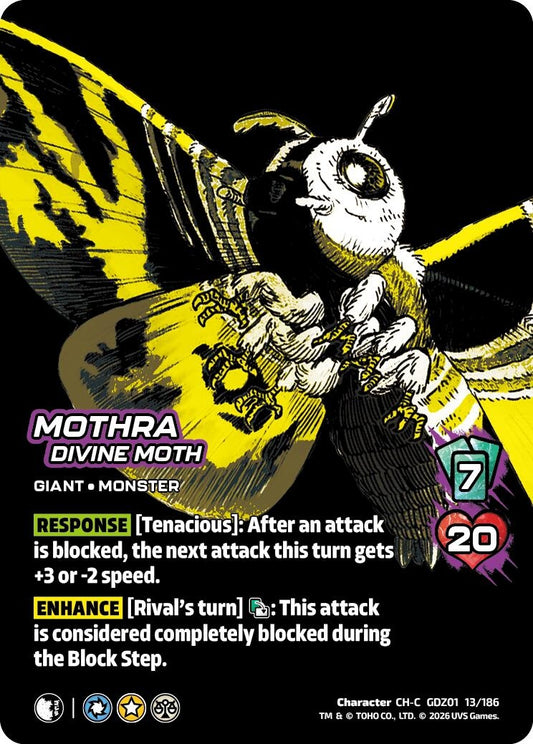 Image for Mothra, Divine Moth (GDZ01 13/186) (Godzilla: Reign of Kaiju) - UniVersus