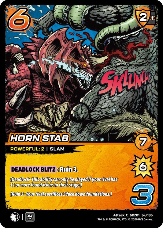 Image for Horn Stab (GDZ01 34/186) (Godzilla: Reign of Kaiju) - UniVersus