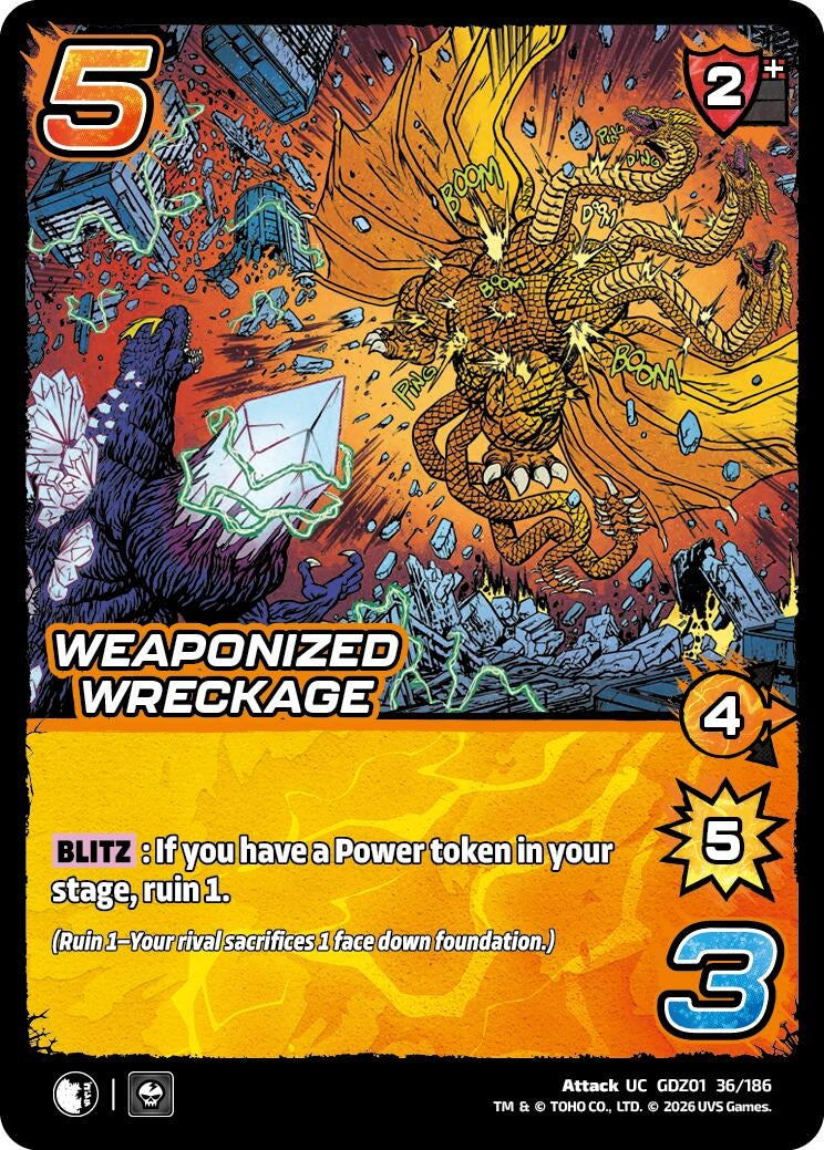 Image for Weaponized Wreckage (GDZ01 36/186) (Godzilla: Reign of Kaiju) - UniVersus