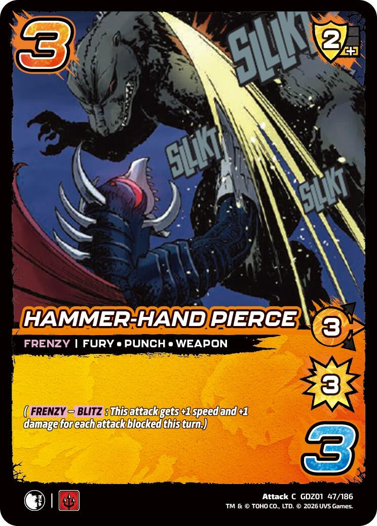 Image for Hammer-Hand Pierce (GDZ01 47/186) (Godzilla: Reign of Kaiju) - UniVersus