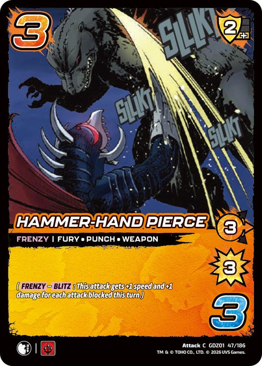 Image for Hammer-Hand Pierce (GDZ01 47/186) (Godzilla: Reign of Kaiju) - UniVersus