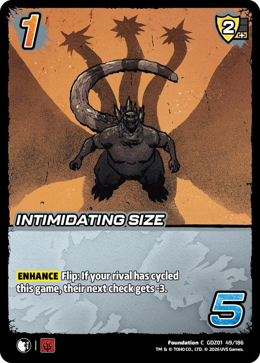 Image for Intimidating Size (GDZ01 49/186) (Godzilla: Reign of Kaiju) - UniVersus