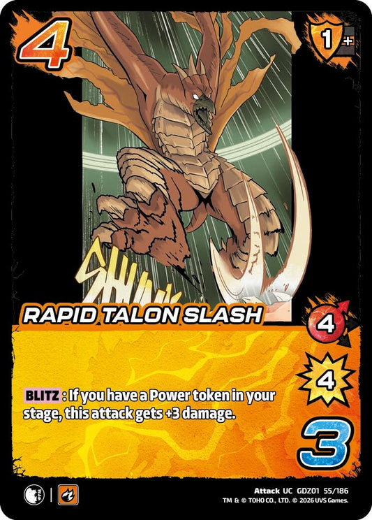 Image for Rapid Talon Slash (GDZ01 55/186) (Godzilla: Reign of Kaiju) - UniVersus
