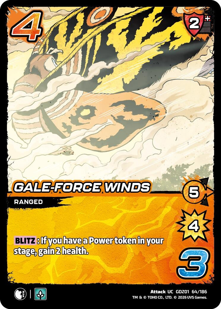 Image for Gale-Force Winds (GDZ01 64/186) (Godzilla: Reign of Kaiju) - UniVersus