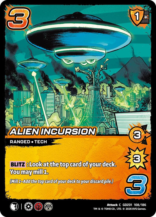 Image for Alien Incursion (GDZ01 108/186) (Godzilla: Reign of Kaiju) - UniVersus