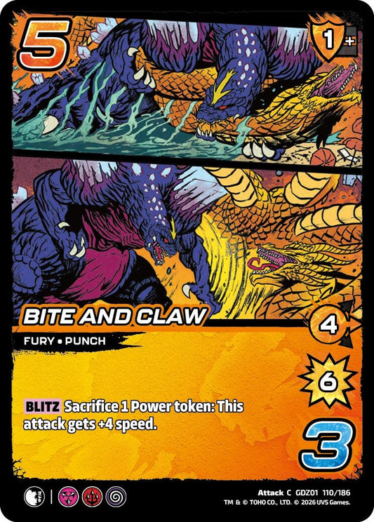 Image for Bite and Claw (GDZ01 110/186) (Godzilla: Reign of Kaiju) - UniVersus