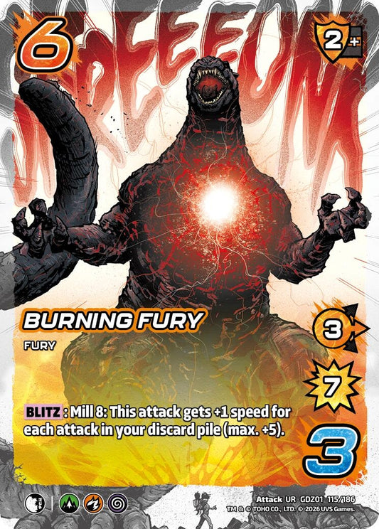 Image for Burning Fury (GDZ01 115/186) (Godzilla: Reign of Kaiju) - UniVersus
