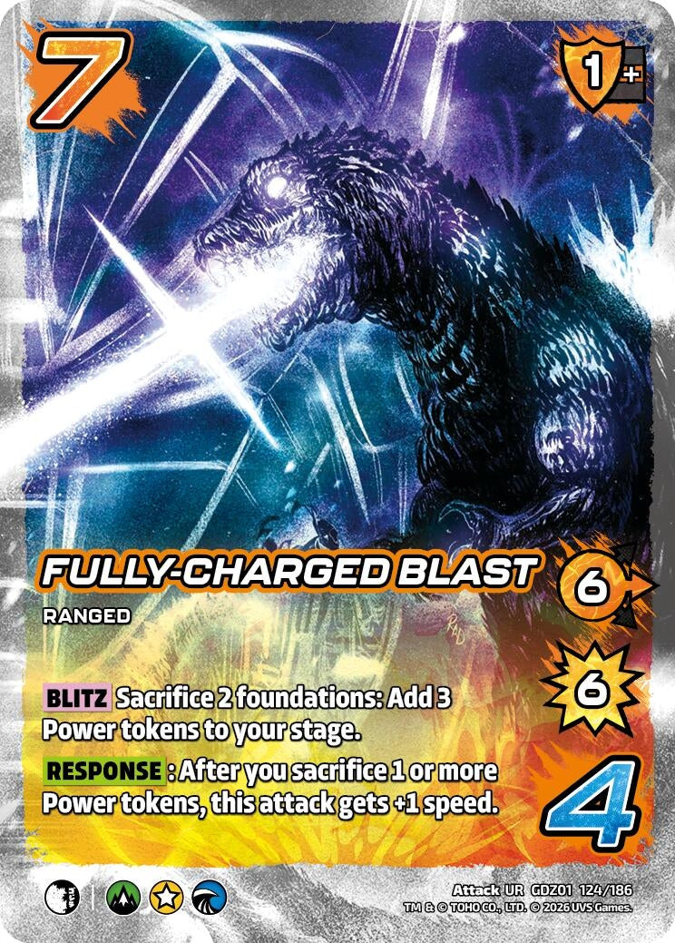 Image for Fully-Charged Blast (GDZ01 124/186) (Godzilla: Reign of Kaiju) - UniVersus