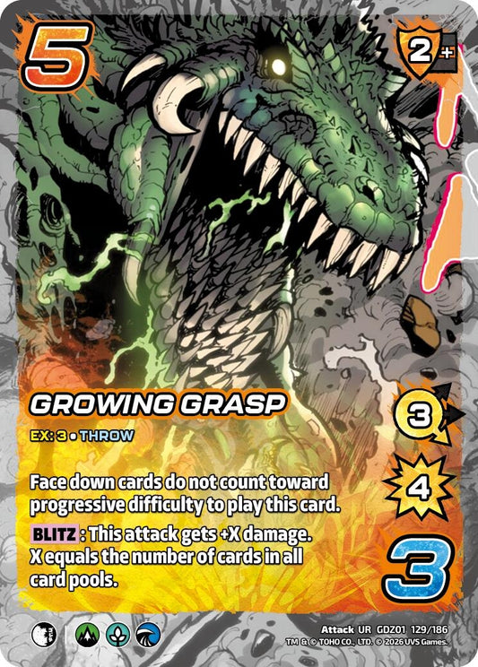 Image for Growing Grasp (GDZ01 129/186) (Godzilla: Reign of Kaiju) - UniVersus