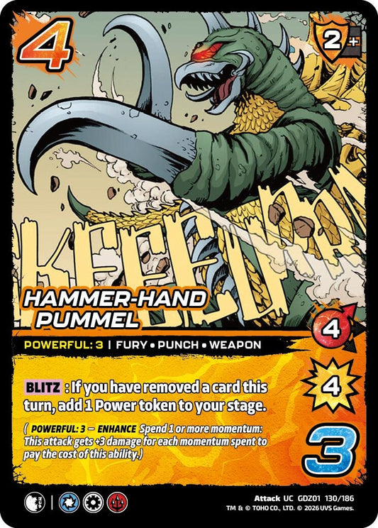 Image for Hammer-Hand Pummel (GDZ01 130/186) (Godzilla: Reign of Kaiju) - UniVersus