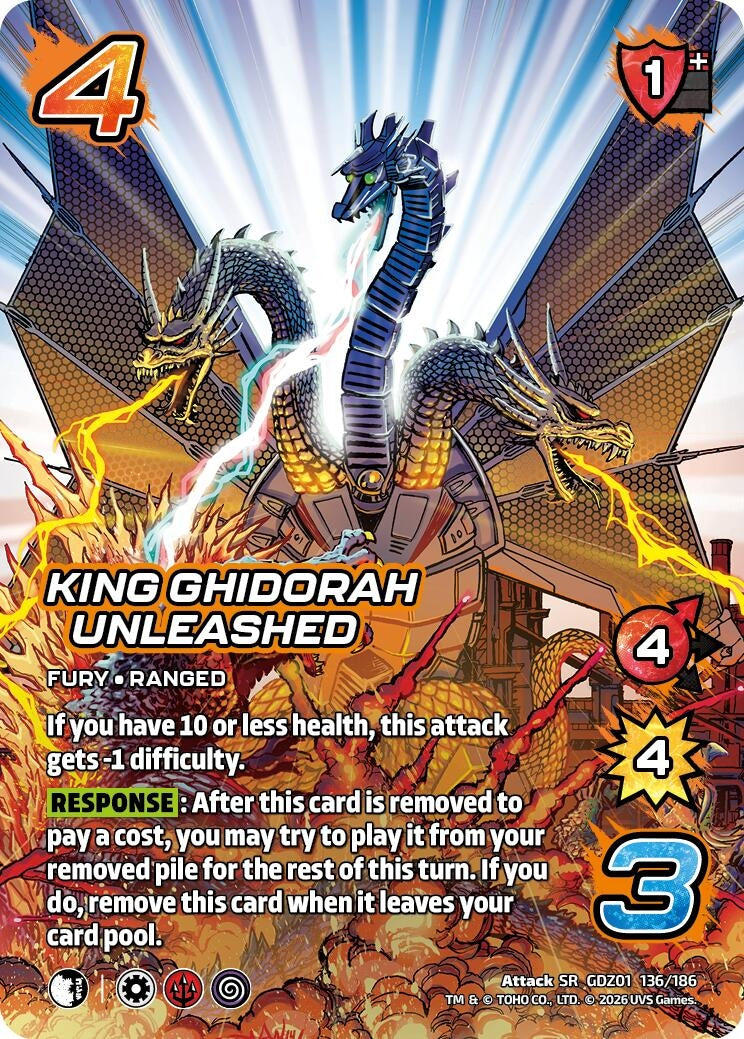 Image for King Ghidorah Unleashed (GDZ01 136/186) (Godzilla: Reign of Kaiju) - UniVersus