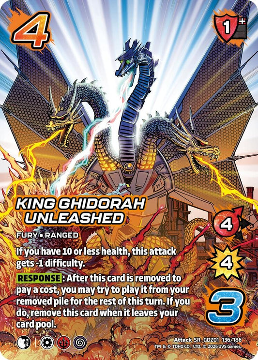 Image for King Ghidorah Unleashed (GDZ01 136/186) (Godzilla: Reign of Kaiju) - UniVersus
