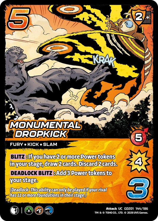 Image for Monumental Dropkick (GDZ01 144/186) (Godzilla: Reign of Kaiju) - UniVersus