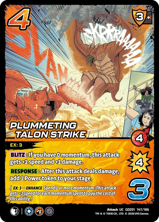 Image for Plummeting Talon Strike (GDZ01 147/186) (Godzilla: Reign of Kaiju) - UniVersus