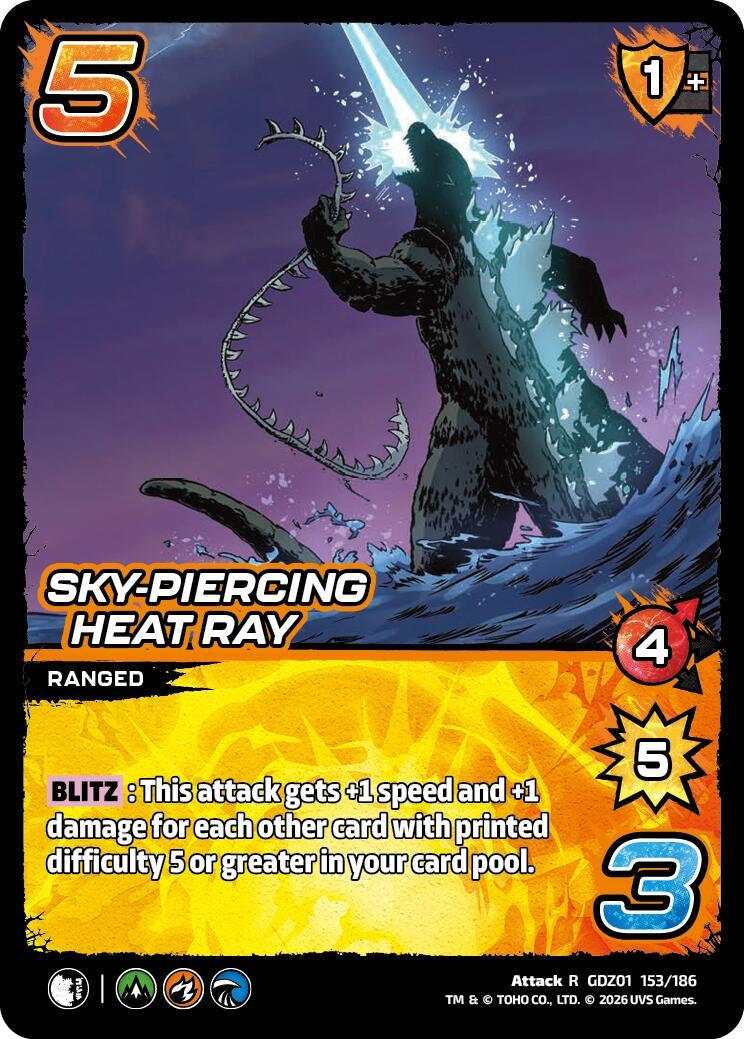 Image for Sky-Piercing Heat Ray (GDZ01 153/186) (Godzilla: Reign of Kaiju) - UniVersus