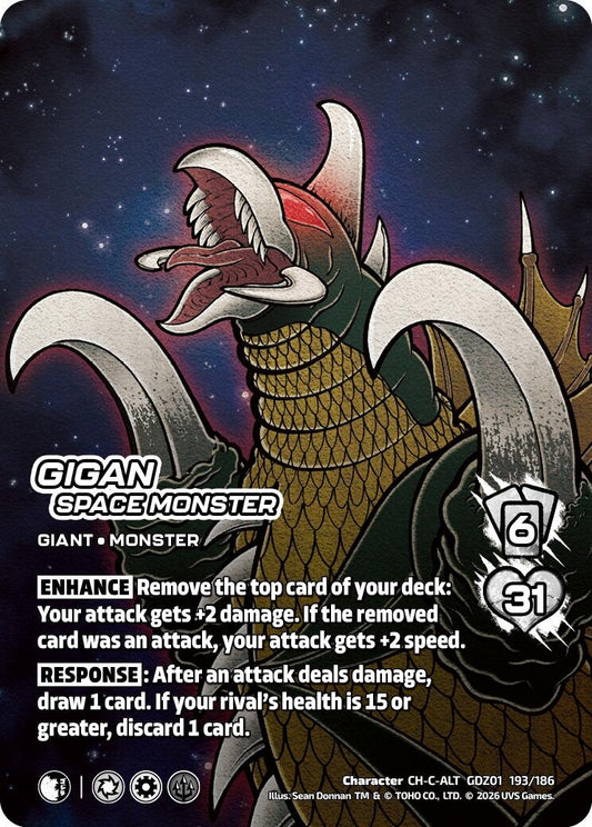 Image for Gigan, Space Monster (Alternate Art) (GDZ01 193/186) (Godzilla: Reign of Kaiju) - UniVersus