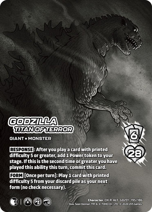 Image for Godzilla, Titan of Terror (Alternate Art) (GDZ01 195/186) (Godzilla: Reign of Kaiju) - UniVersus